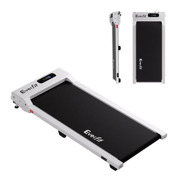 Everfit 3 in 1 Walking Pad Treadmill 12% Incline Under Desk Treadmills for Home Gym With 38cm Wide Belt White Awezingly