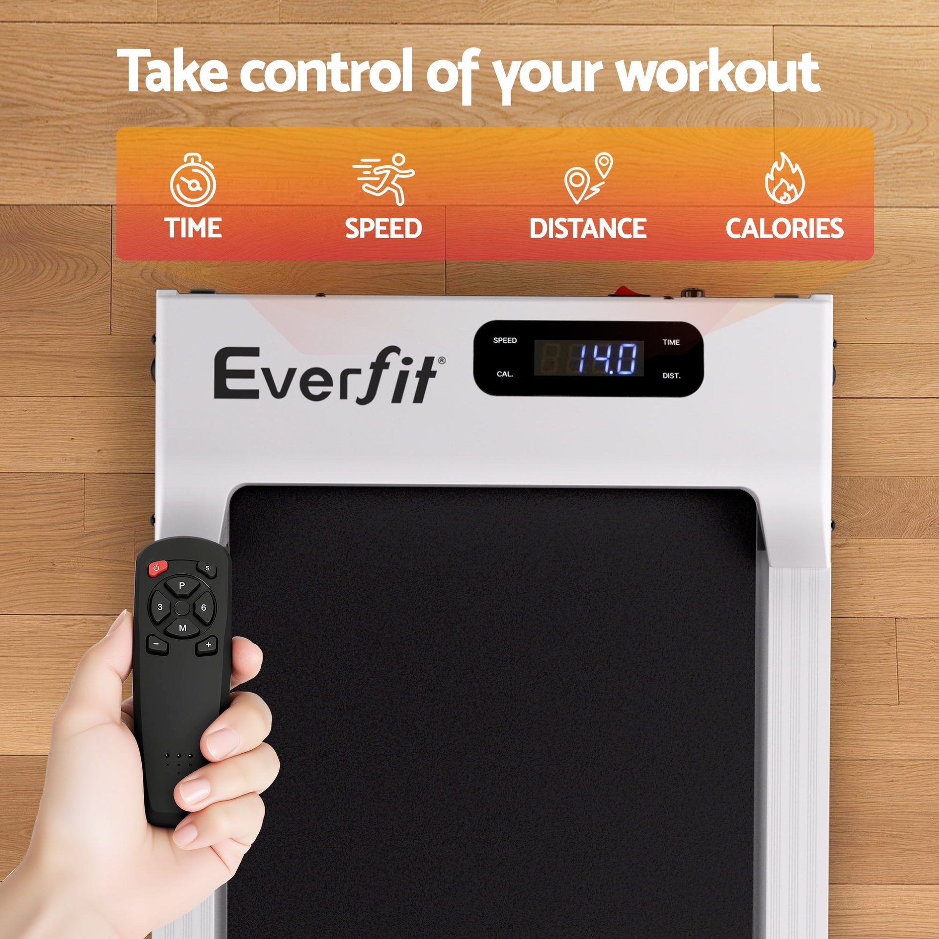Everfit 3 in 1 Walking Pad Treadmill 12% Incline Under Desk Treadmills for Home Gym With 38cm Wide Belt White Awezingly