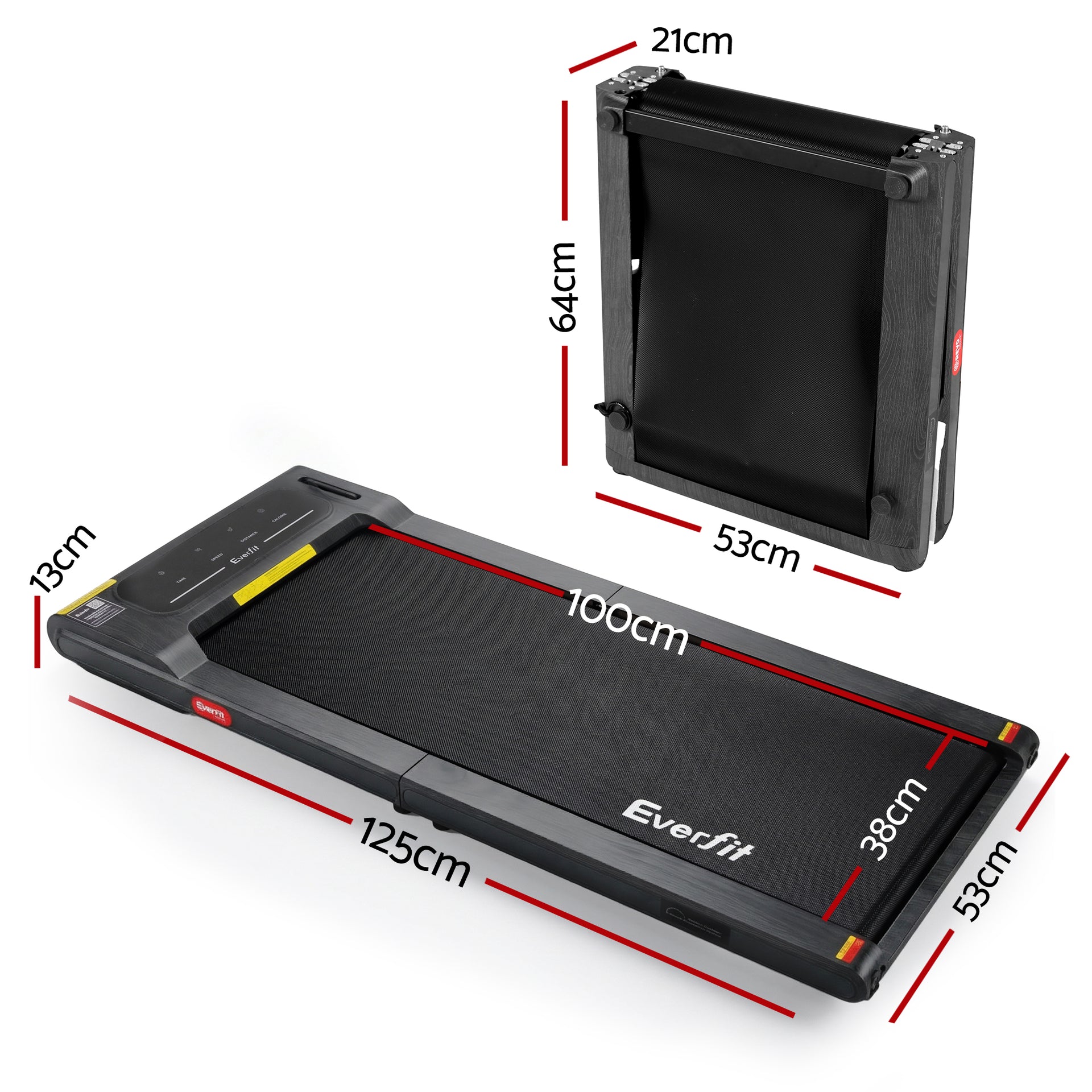 Everfit Walking Pad Treadmill 2 in 1 Foldable Under Desk for Home Gym With 38cm Belt With APP Awezingly