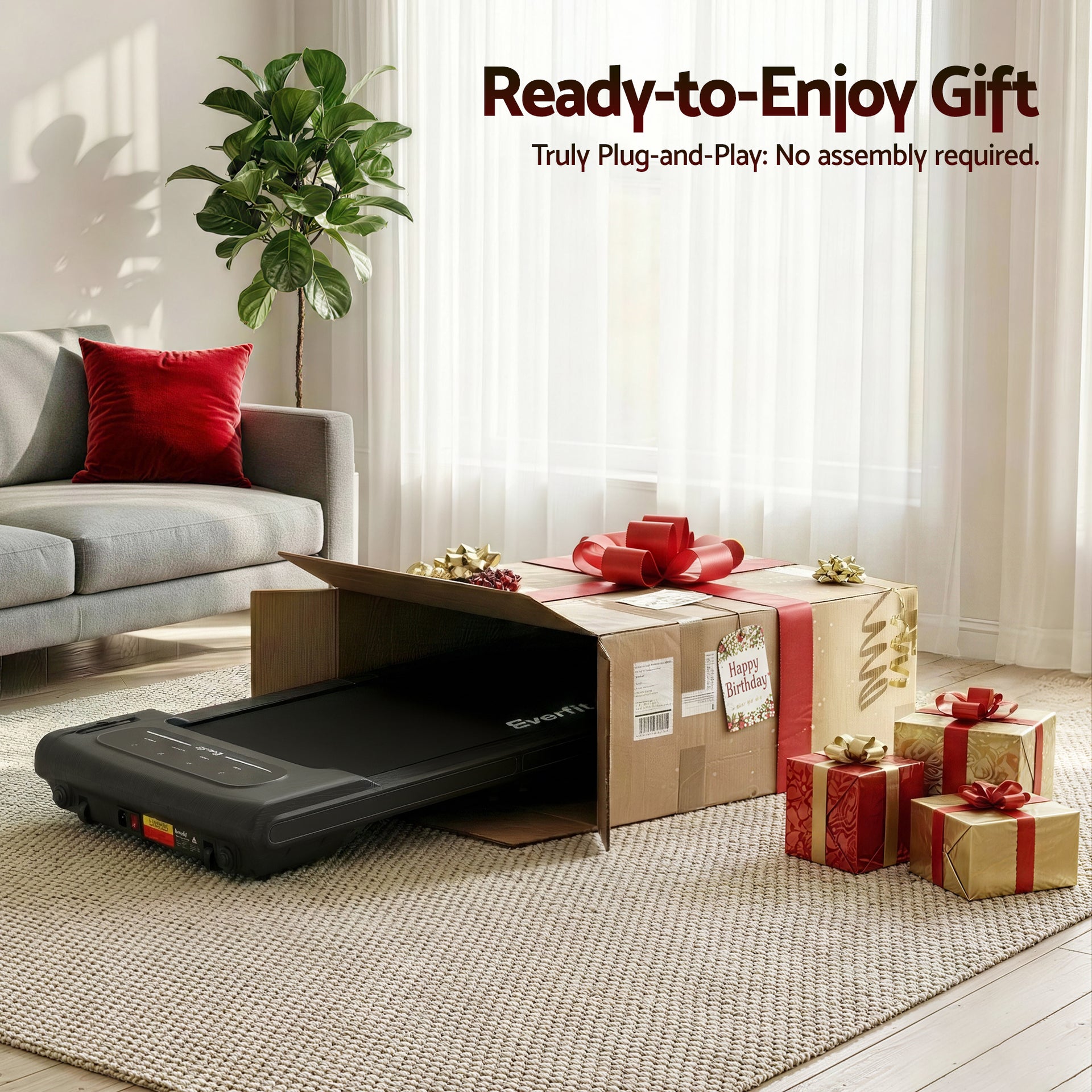 Everfit Walking Pad Treadmill 2 in 1 Foldable Under Desk for Home Gym With 38cm Belt With APP Awezingly