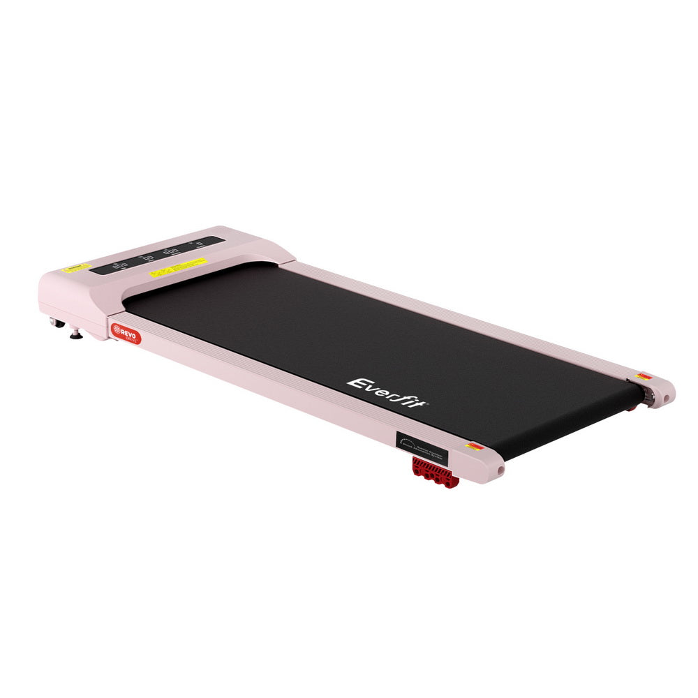 Everfit Treadmill Electric Walking Pad Incline Under Desk Home Gym 380mm Pink Awezingly