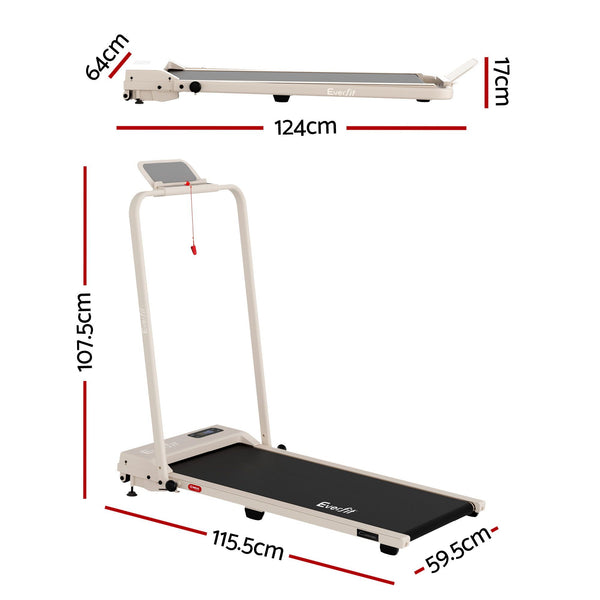 Everfit 3 in 1 Walking Pad Treadmill 12% Incline Under Desk Foldable Treadmills for Home Gym With 38cm Wide Belt APP Control Awezingly