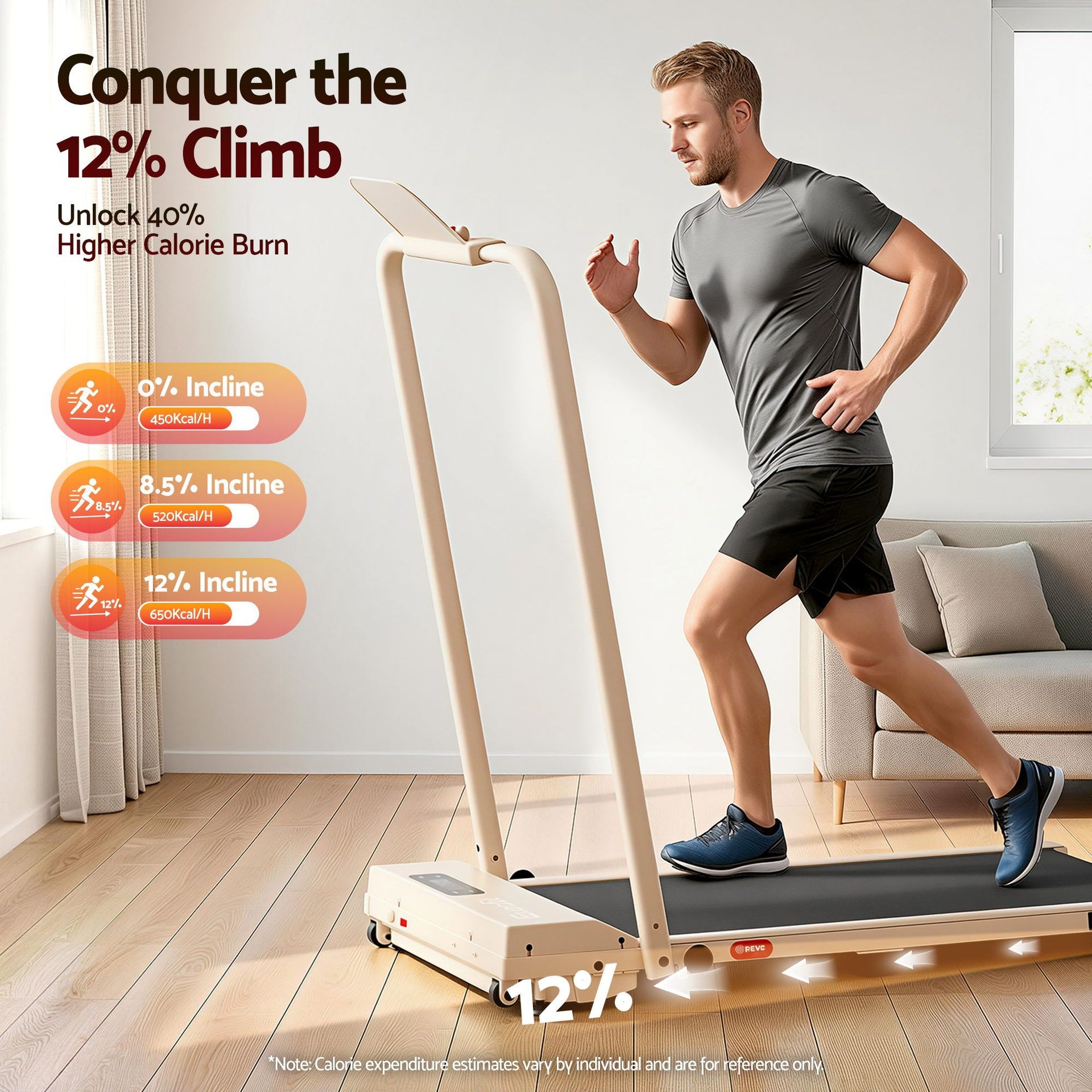 Everfit 3 in 1 Walking Pad Treadmill 12% Incline Under Desk Foldable Treadmills for Home Gym With 38cm Wide Belt APP Control Awezingly