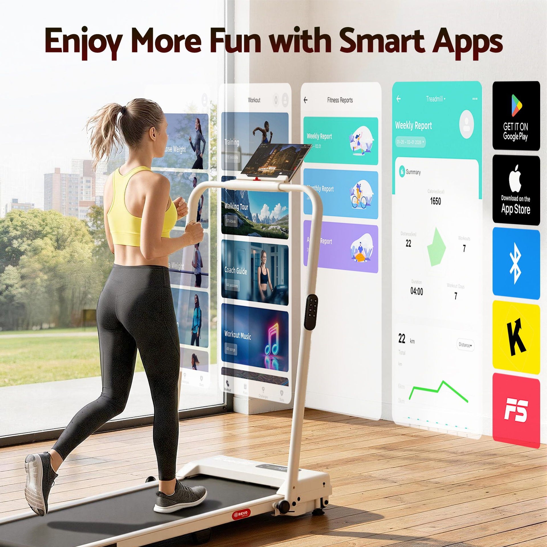 Everfit 3 in 1 Walking Pad Treadmill 12% Incline Under Desk Foldable Treadmills for Home Gym With 38cm Wide Belt APP Control Awezingly
