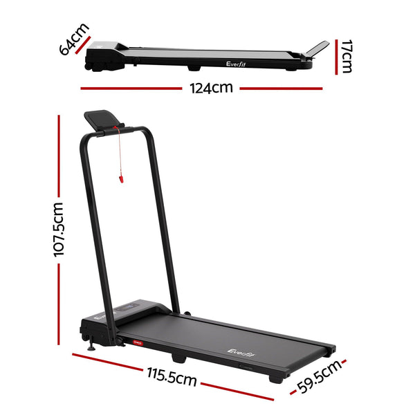 Everfit 3 in 1 Walking Pad Treadmill 12% Incline Under Desk Foldable Treadmills for Home Gym With 38cm Wide Belt APP Control Awezingly