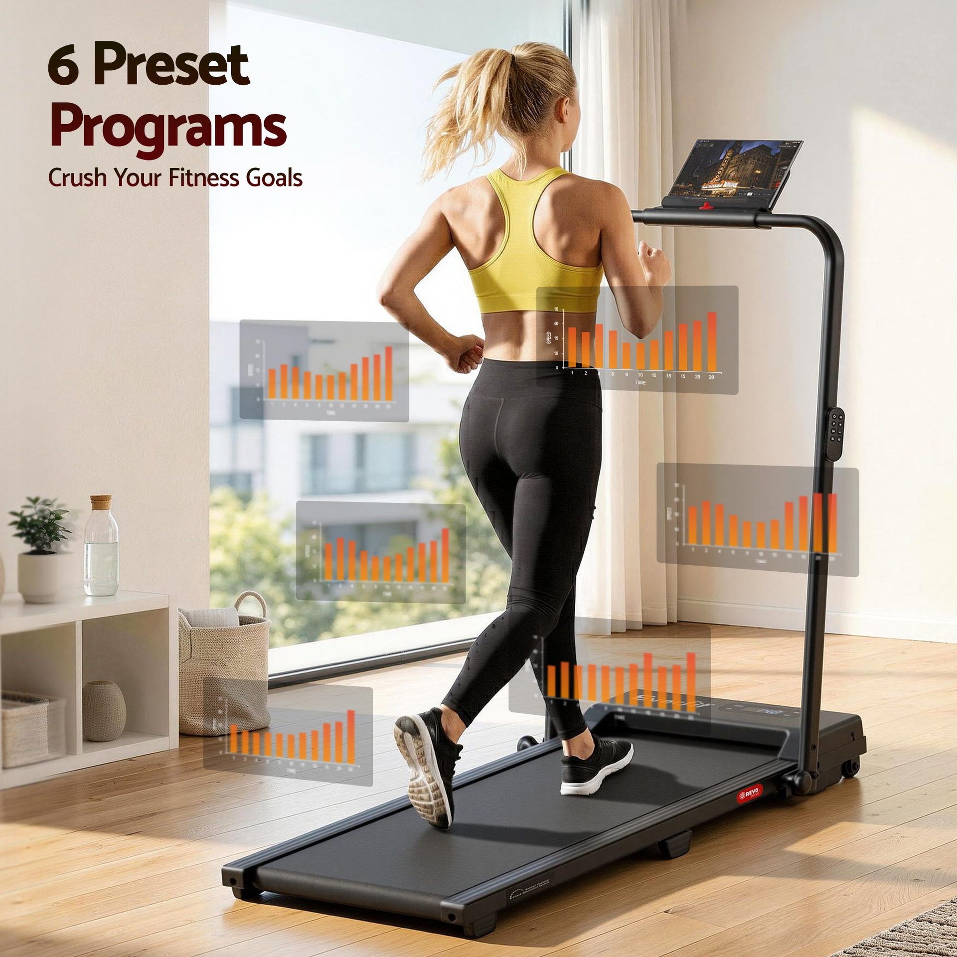 Everfit 3 in 1 Walking Pad Treadmill 12% Incline Under Desk Foldable Treadmills for Home Gym With 38cm Wide Belt APP Control Awezingly