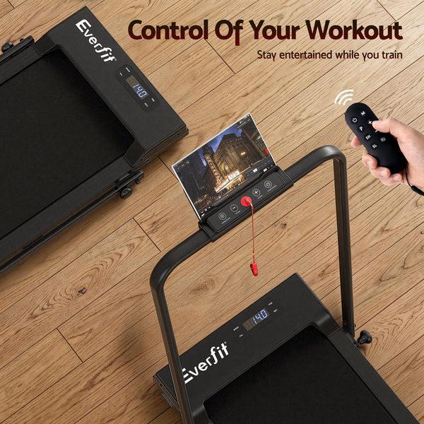 Everfit 3 in 1 Walking Pad Treadmill 12% Incline Under Desk Foldable Treadmills for Home Gym With 38cm Wide Belt APP Control Awezingly