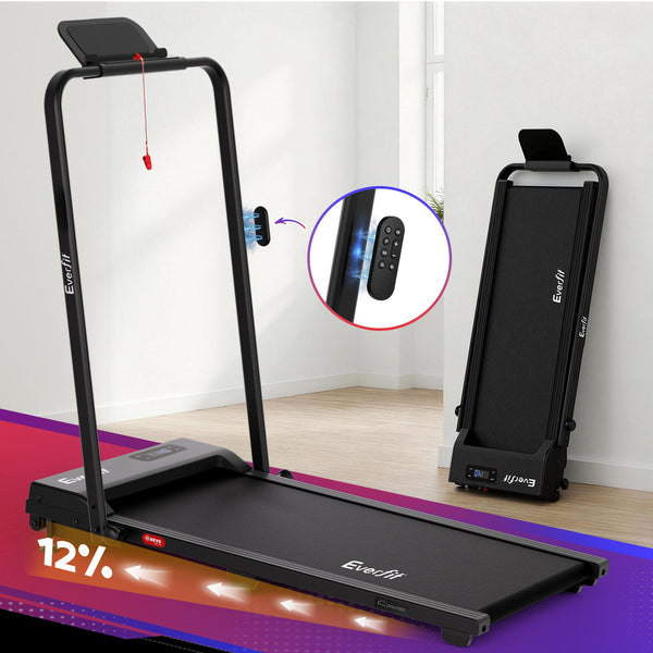 Everfit 3 in 1 Walking Pad Treadmill 12% Incline Under Desk Foldable Treadmills for Home Gym With 38cm Wide Belt APP Control Awezingly