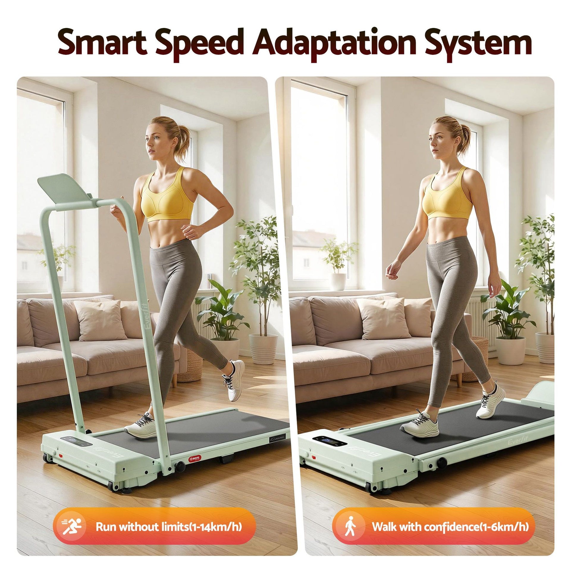 Everfit 3 in 1 Walking Pad Treadmill 12% Incline Under Desk Foldable Treadmills for Home Gym With 38cm Wide Belt APP Control Awezingly