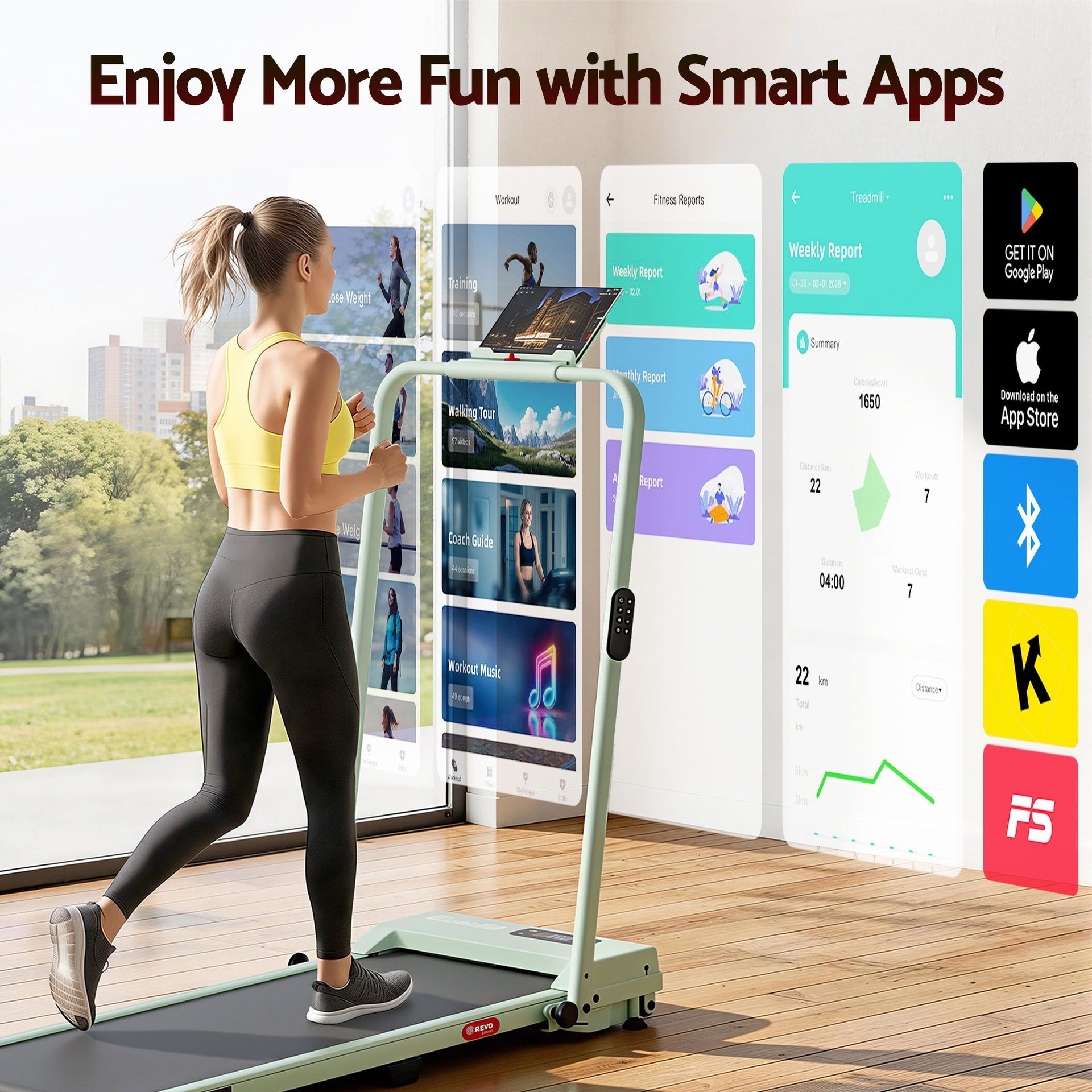 Everfit 3 in 1 Walking Pad Treadmill 12% Incline Under Desk Foldable Treadmills for Home Gym With 38cm Wide Belt APP Control Awezingly