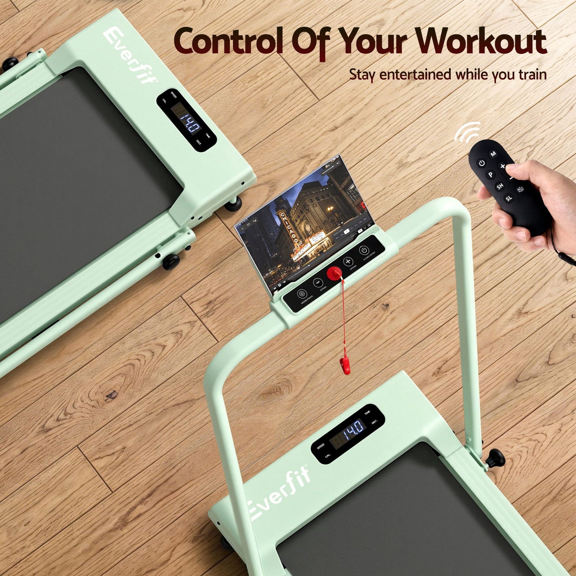 Everfit 3 in 1 Walking Pad Treadmill 12% Incline Under Desk Foldable Treadmills for Home Gym With 38cm Wide Belt APP Control Awezingly