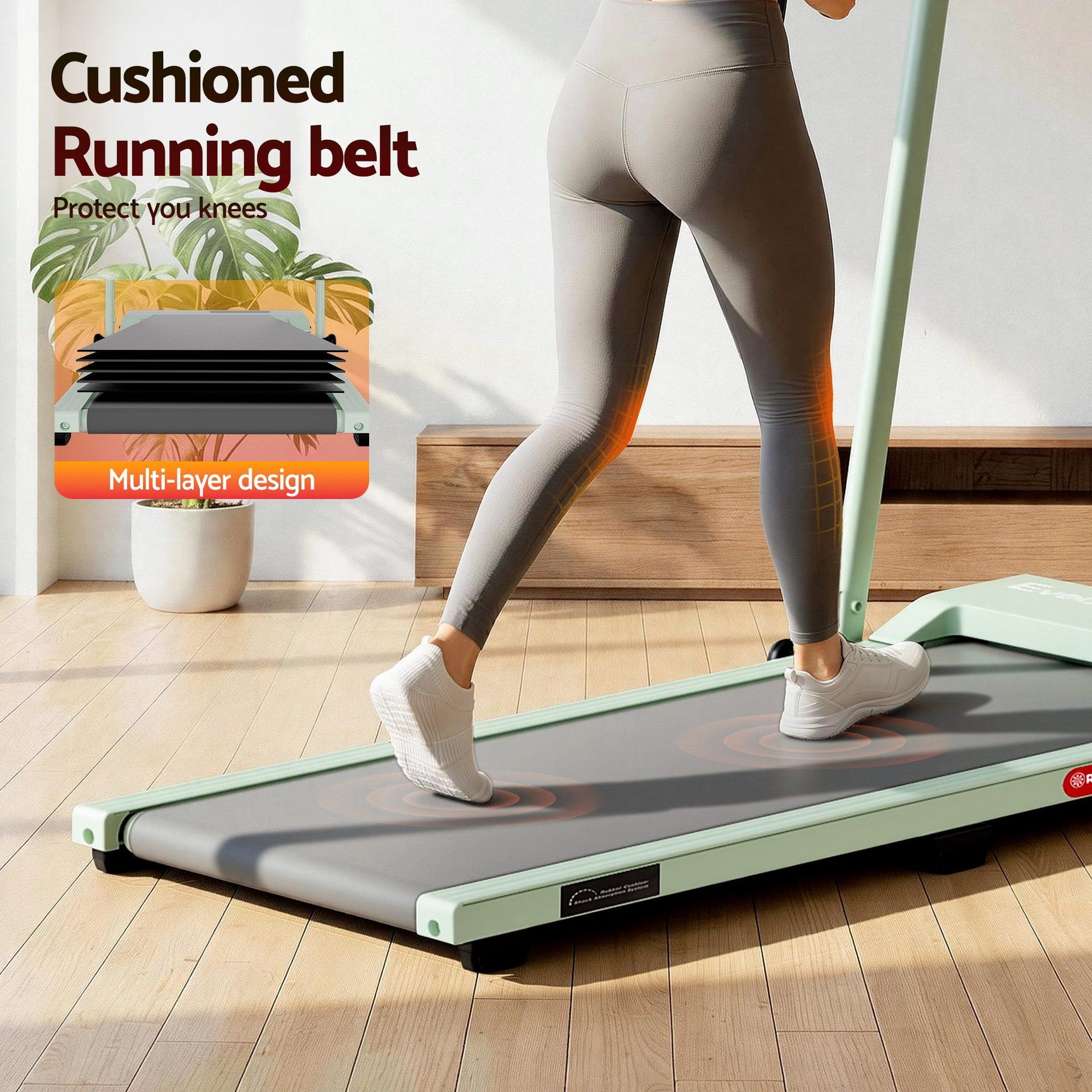 Everfit 3 in 1 Walking Pad Treadmill 12% Incline Under Desk Foldable Treadmills for Home Gym With 38cm Wide Belt APP Control Awezingly