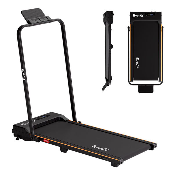 Everfit 3 in 1 Walking Pad Treadmill 12% Incline Foldable Under Desk Treadmills for Home Gym With 38cm Wide Belt Black Everfit