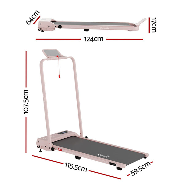 Everfit 3 in 1 Walking Pad Treadmill 12% Incline Under Desk Treadmills for Home Gym With 38cm Wide Belt APP Control Awezingly