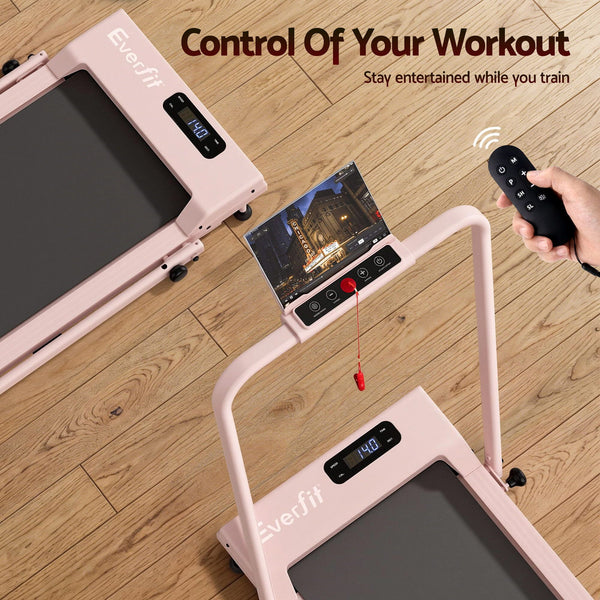 Everfit 3 in 1 Walking Pad Treadmill 12% Incline Under Desk Treadmills for Home Gym With 38cm Wide Belt APP Control Awezingly