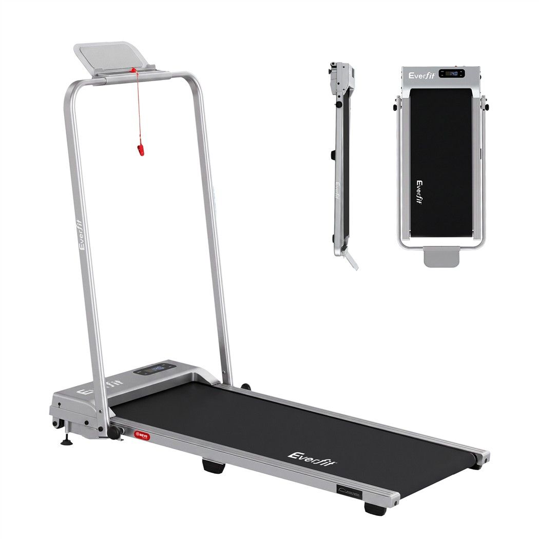 Everfit 3 in 1 Walking Pad Treadmill 12% Incline Under Desk Foldable for Home With 38cm Belt Silver Awezingly