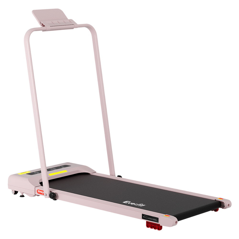 Everfit Treadmill Electric Walking Pad Incline Under Desk 380mm Pink Awezingly