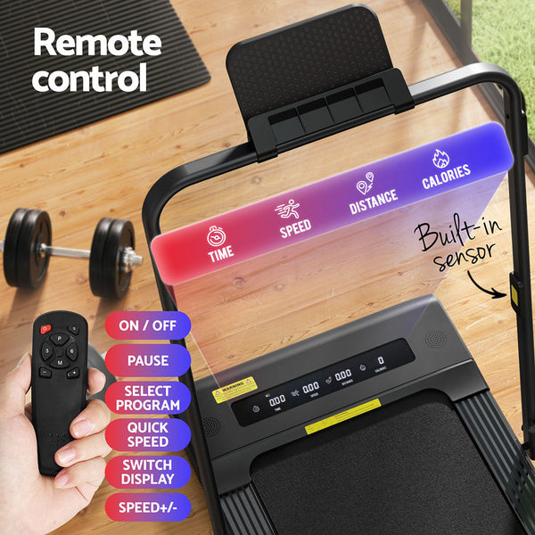 Everfit Treadmill Electric Walking Pad Under Desk Home Gym Fitness 400mm Black Everfit