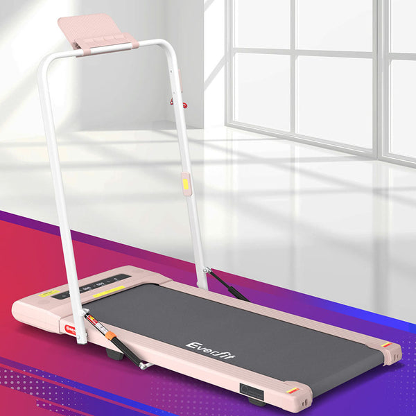 Everfit Treadmill Electric Walking Pad Under Desk Home Gym Fitness 400mm Pink Everfit
