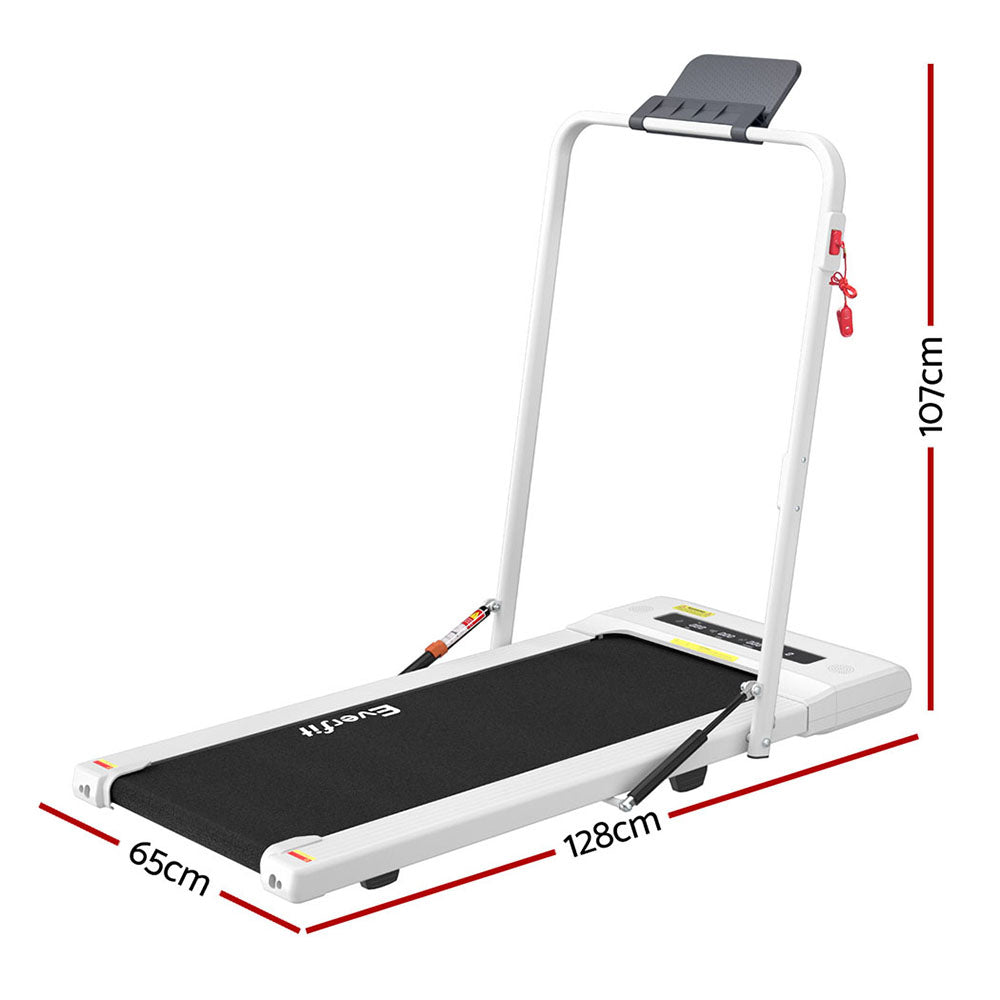 Everfit Treadmill Electric Walking Pad Under Desk Home Gym Fitness 400mm White Everfit