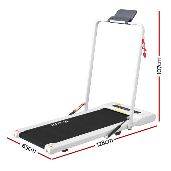 Everfit Treadmill Electric Walking Pad Under Desk Home Gym Fitness 400mm White Everfit