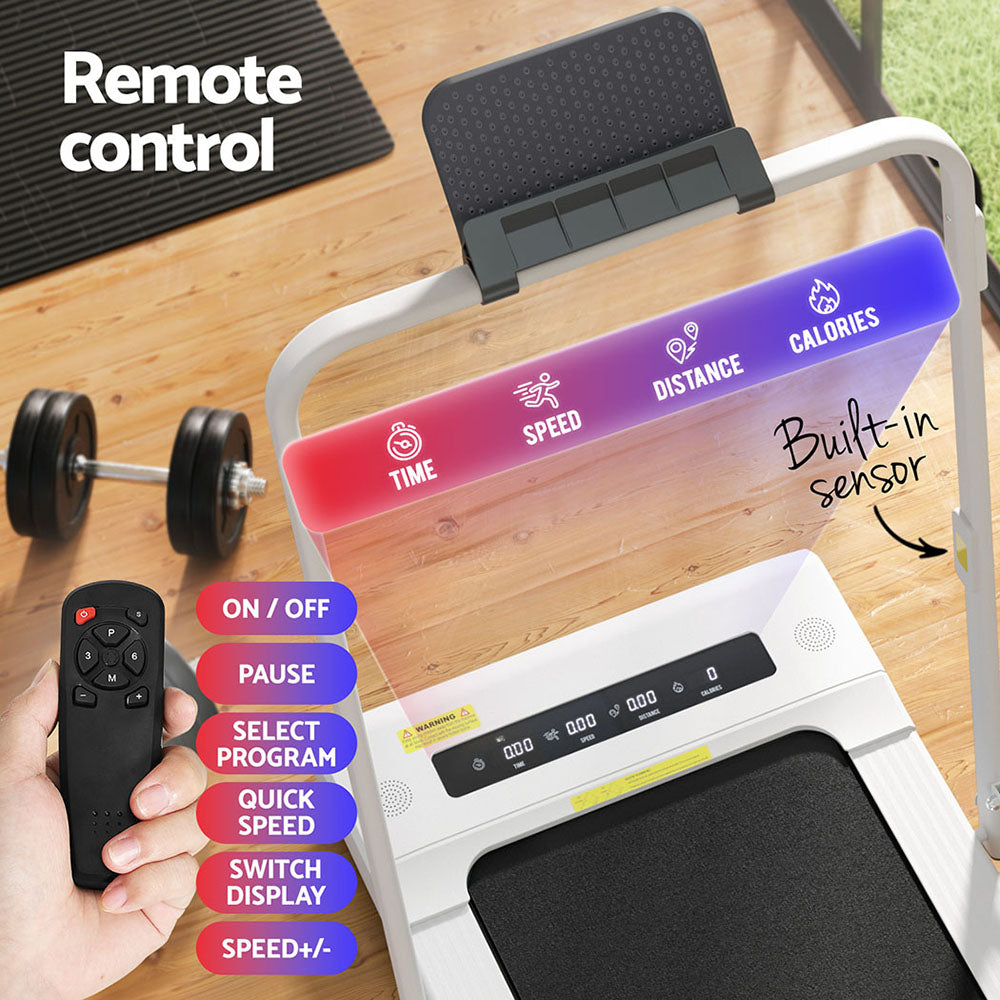 Everfit Treadmill Electric Walking Pad Under Desk Home Gym Fitness 400mm White Everfit