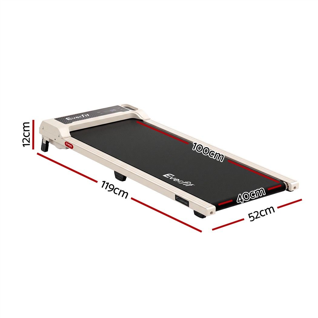 Everfit 3 in 1 Walking Pad Treadmill 12% Incline Under Desk Treadmills for Home Gym 40cmBelt Beige Awezingly