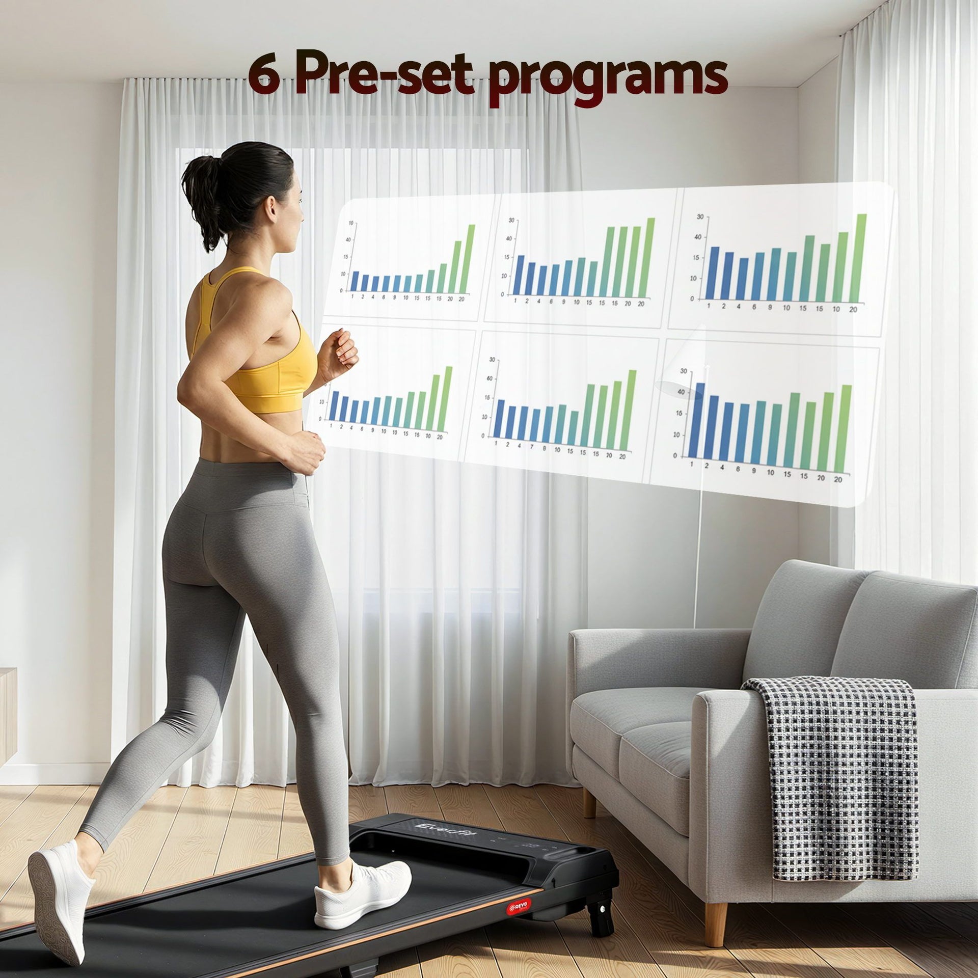 Everfit 3 in 1 Walking Pad Treadmill 12% Incline Under Desk Treadmills for Home Gym With 40cm Wide Belt Black Awezingly