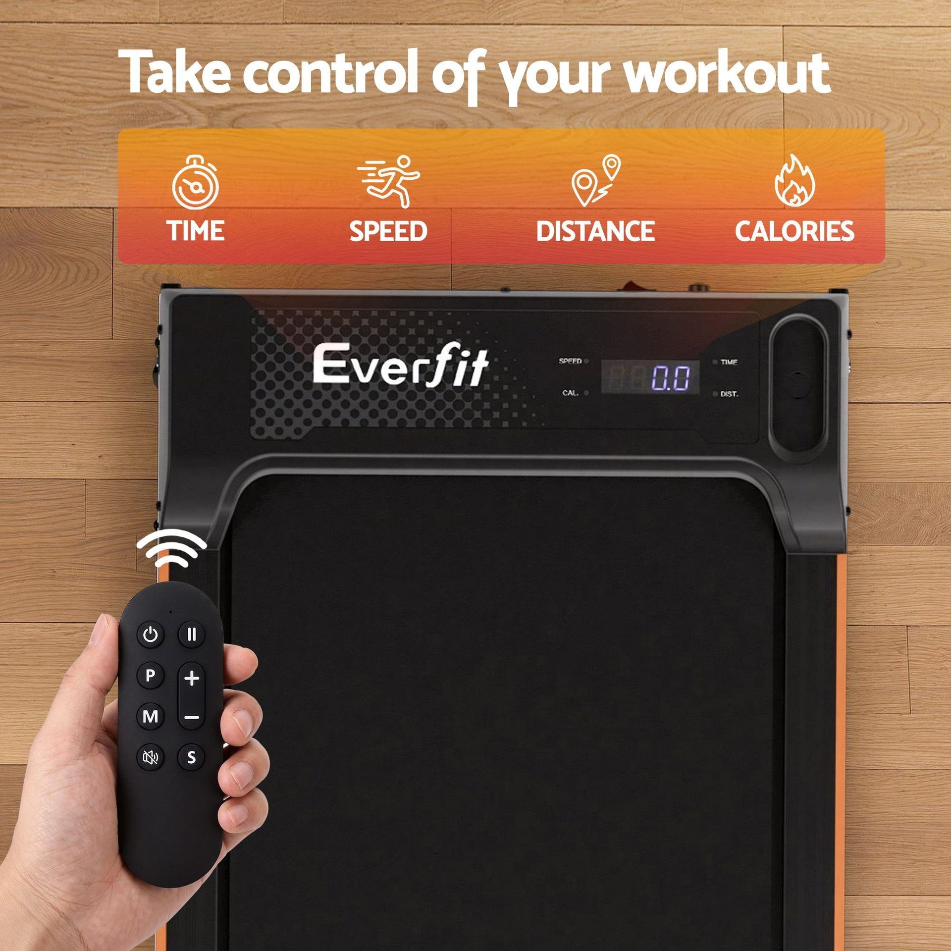 Everfit 3 in 1 Walking Pad Treadmill 12% Incline Under Desk Treadmills for Home Gym With 40cm Wide Belt Black Awezingly