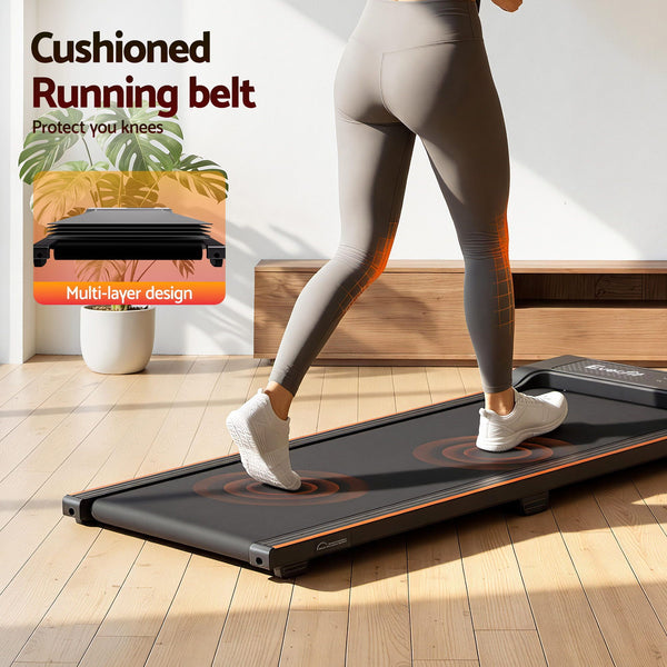 Everfit 3 in 1 Walking Pad Treadmill 12% Incline Under Desk Treadmills for Home Gym With 40cm Wide Belt Black Awezingly
