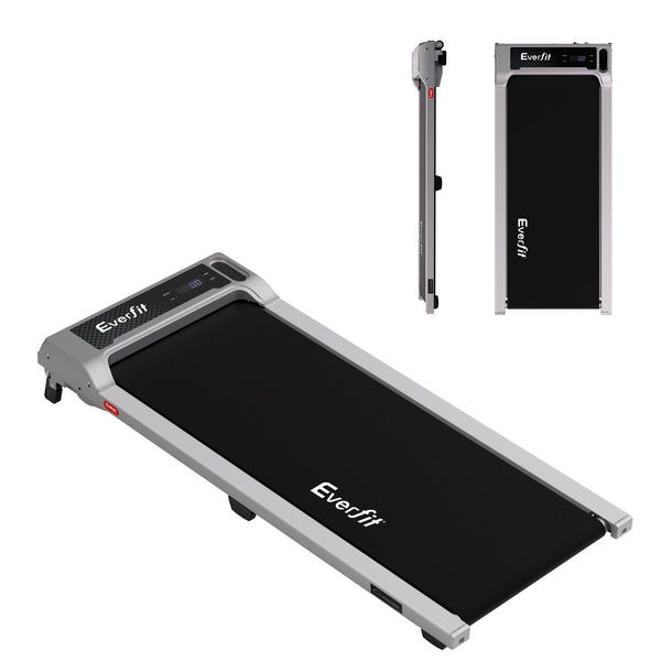 Everfit 3 in 1 Walking Pad Treadmill 12% Incline Under Desk Treadmills for Home Gym With 40cm Wide Belt Sliver Awezingly