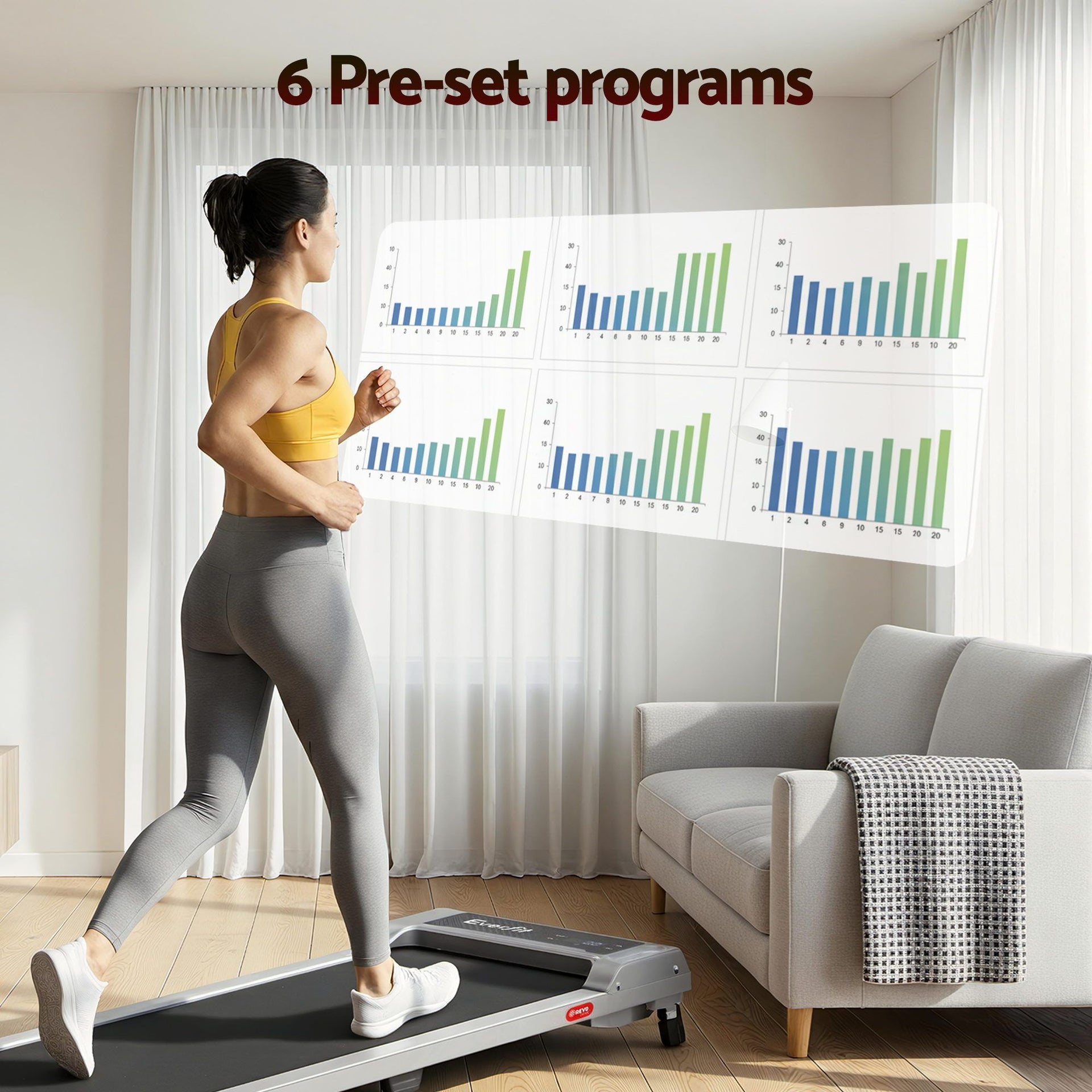 Everfit 3 in 1 Walking Pad Treadmill 12% Incline Under Desk Treadmills for Home Gym With 40cm Wide Belt Sliver Awezingly