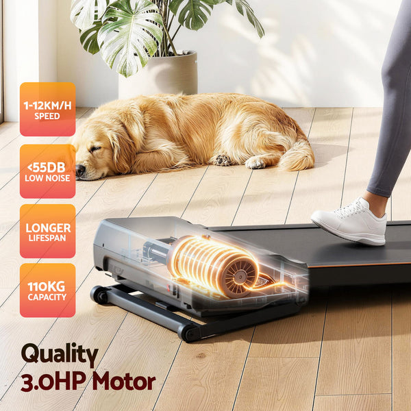 Everfit 3 in 1 Walking Pad Treadmill 20% Auto Incline Under Desk Treadmills for Home Gym With 40cm Wide Belt Awezingly