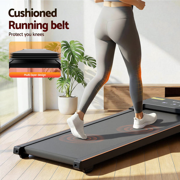 Everfit 3 in 1 Walking Pad Treadmill 20% Auto Incline Under Desk Treadmills for Home Gym With 40cm Wide Belt Awezingly