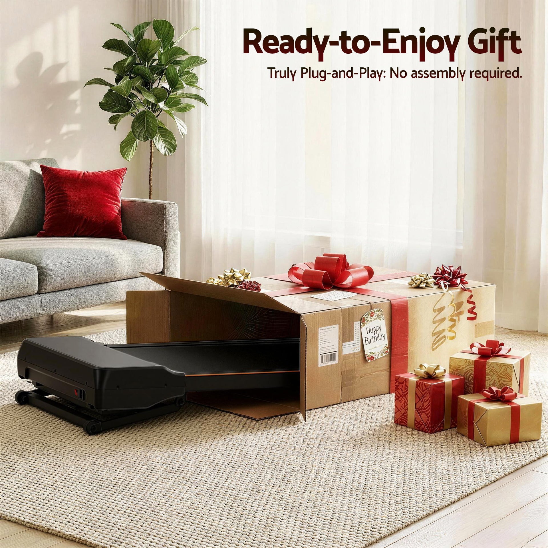 Everfit 3 in 1 Walking Pad Treadmill 20% Auto Incline Under Desk Treadmills for Home Gym With 40cm Wide Belt Awezingly