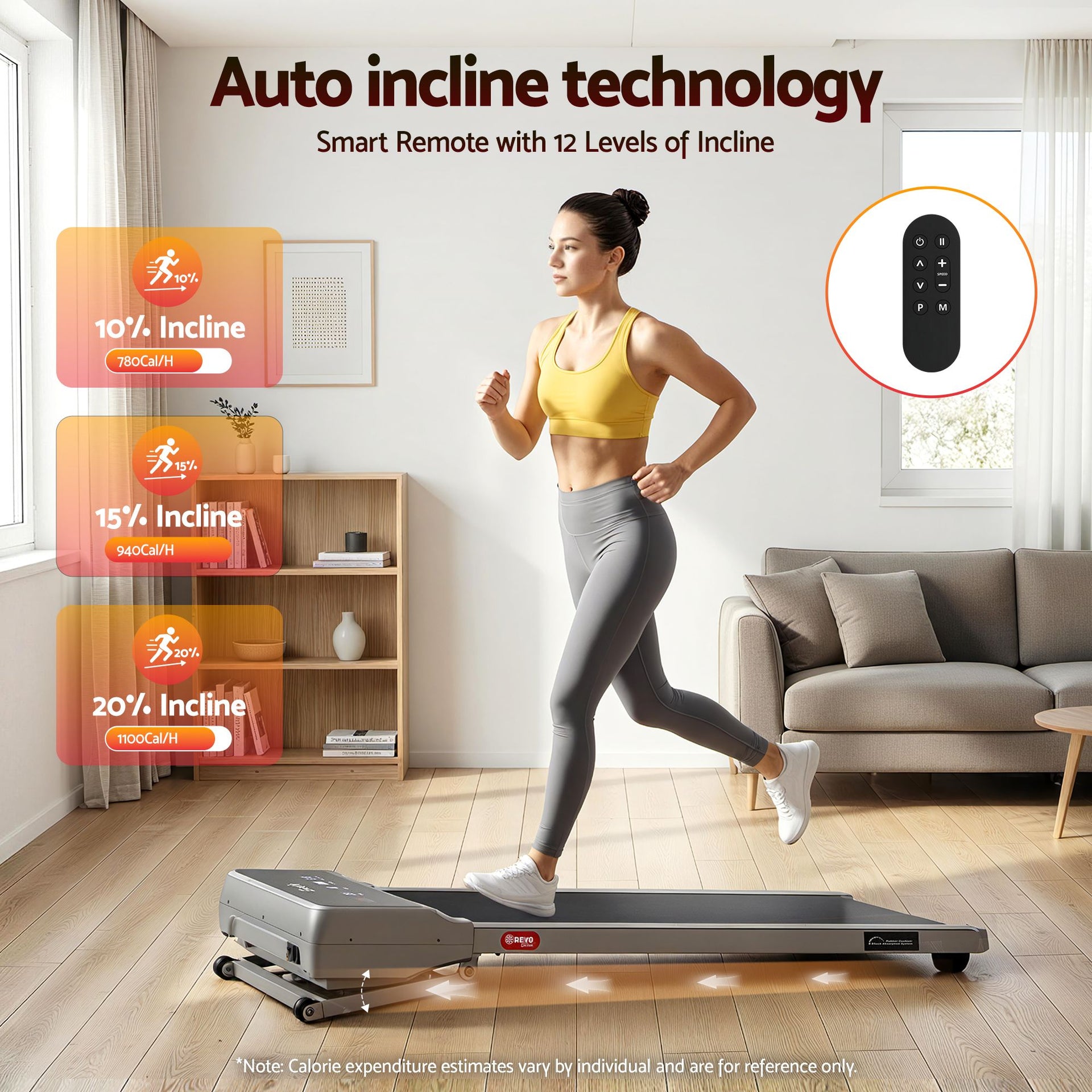 Everfit 3 in 1 Walking Pad Treadmill 20% Auto Incline Under Desk Treadmills for Home Gym With 40cm Wide Belt Sliver Everfit