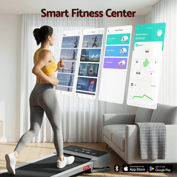 Everfit 3 in 1 Walking Pad Treadmill 20% Auto Incline Under Desk Treadmills for Home Gym With 40cm Wide Belt Sliver Everfit