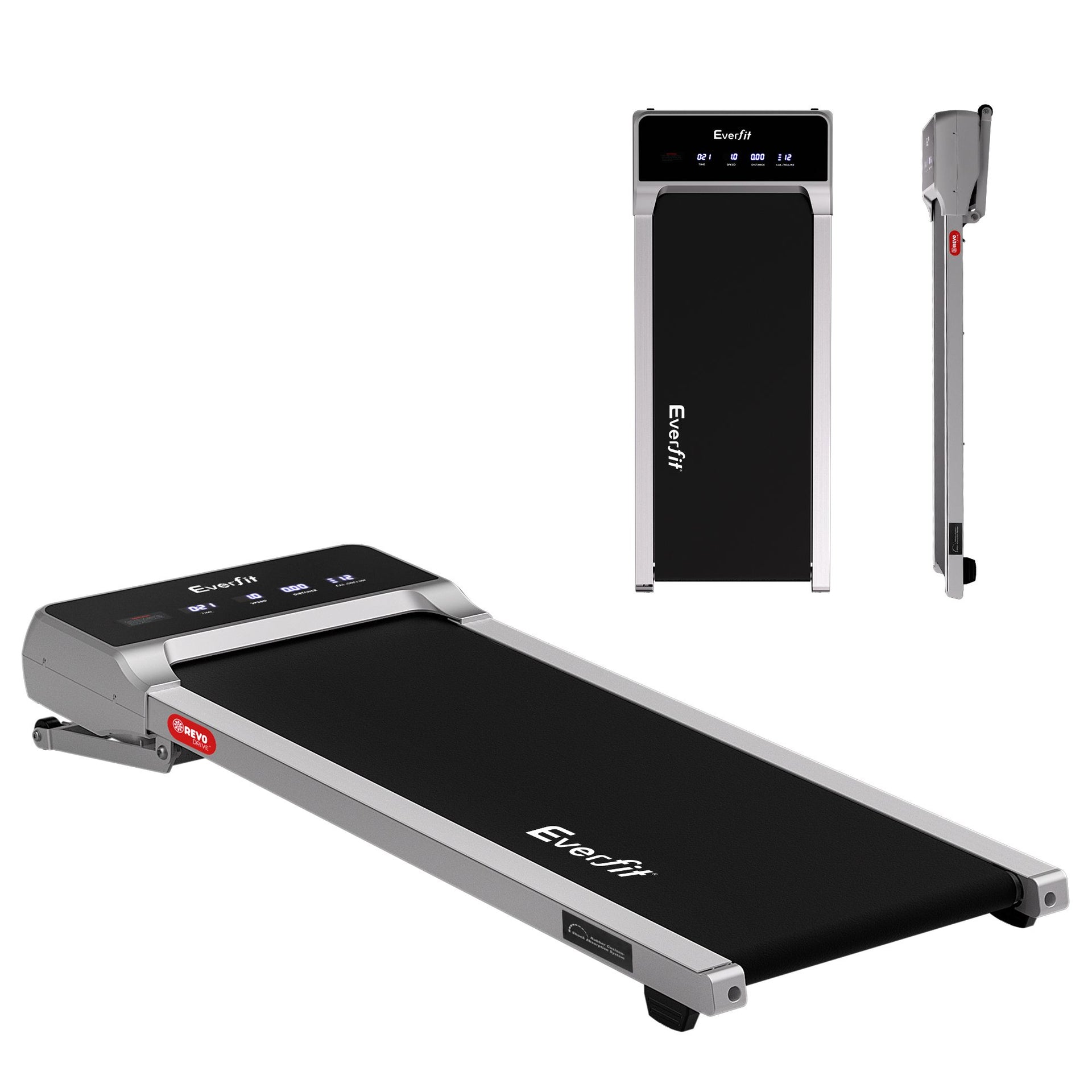 Everfit 3 in 1 Walking Pad Treadmill 20% Auto Incline Under Desk Treadmills for Home Gym With 40cm Wide Belt Sliver Everfit