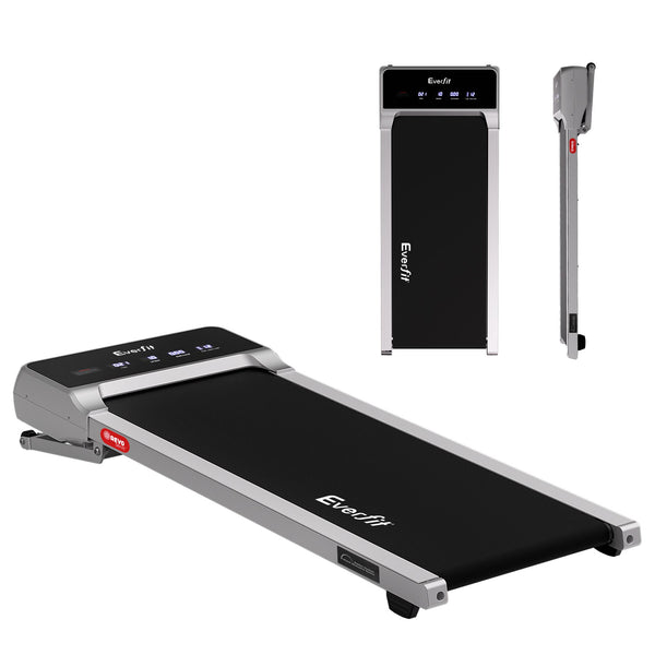 Everfit 3 in 1 Walking Pad Treadmill 20% Auto Incline Under Desk Treadmills for Home Gym With 40cm Wide Belt Sliver Everfit