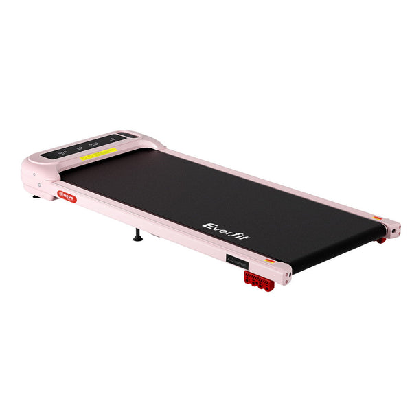 Everfit Treadmill Electric Walking Pad with Incline Under Desk Home Gym Pink Awezingly