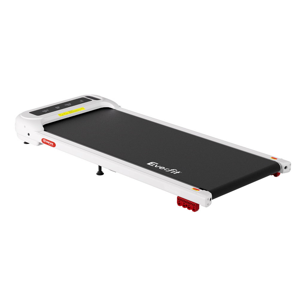Everfit Treadmill Electric Walking Pad with Incline Under Desk Home Gym White Awezingly