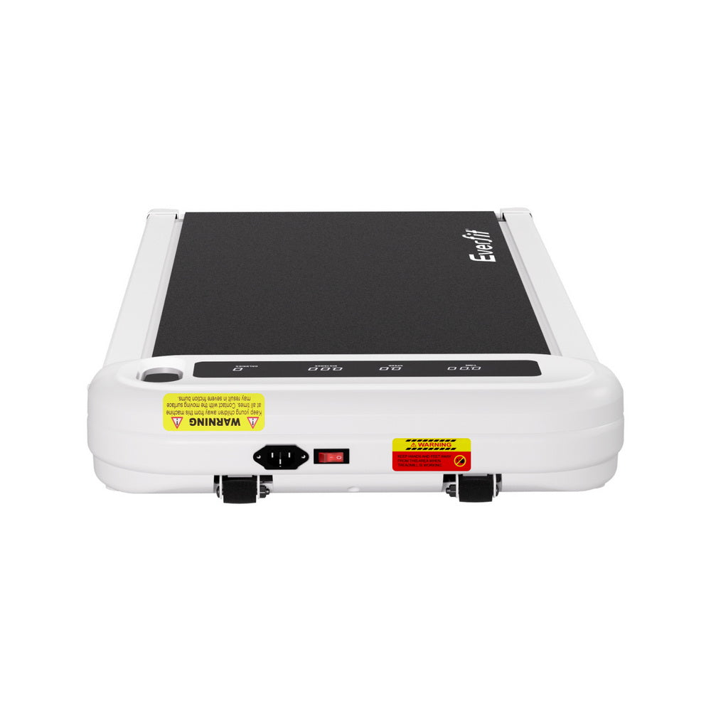 Everfit Treadmill Electric Walking Pad with Incline Under Desk Home Gym White Awezingly