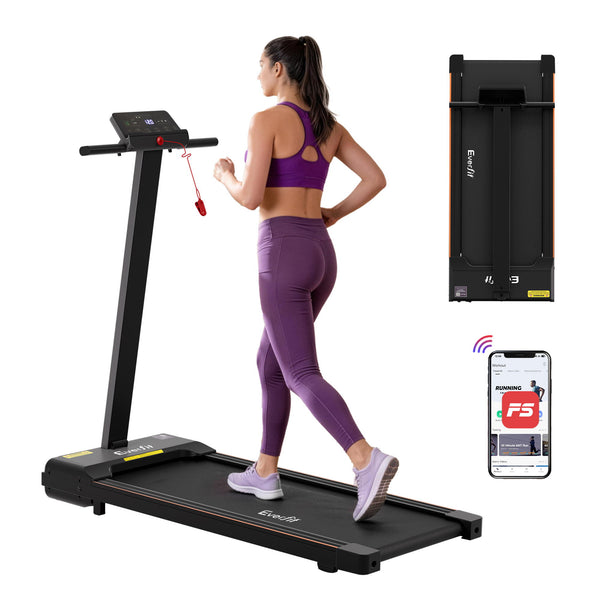 Everfit Walking Pad Treadmill 2 in 1 Foldable for Home Gym 40cm Wide Belt 12 Programs with App Awezingly