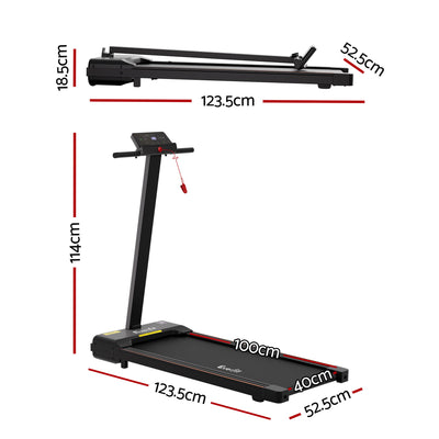 Everfit Walking Pad Treadmill 2 in 1 Foldable for Home Gym 40cm Wide Belt 12 Programs with App