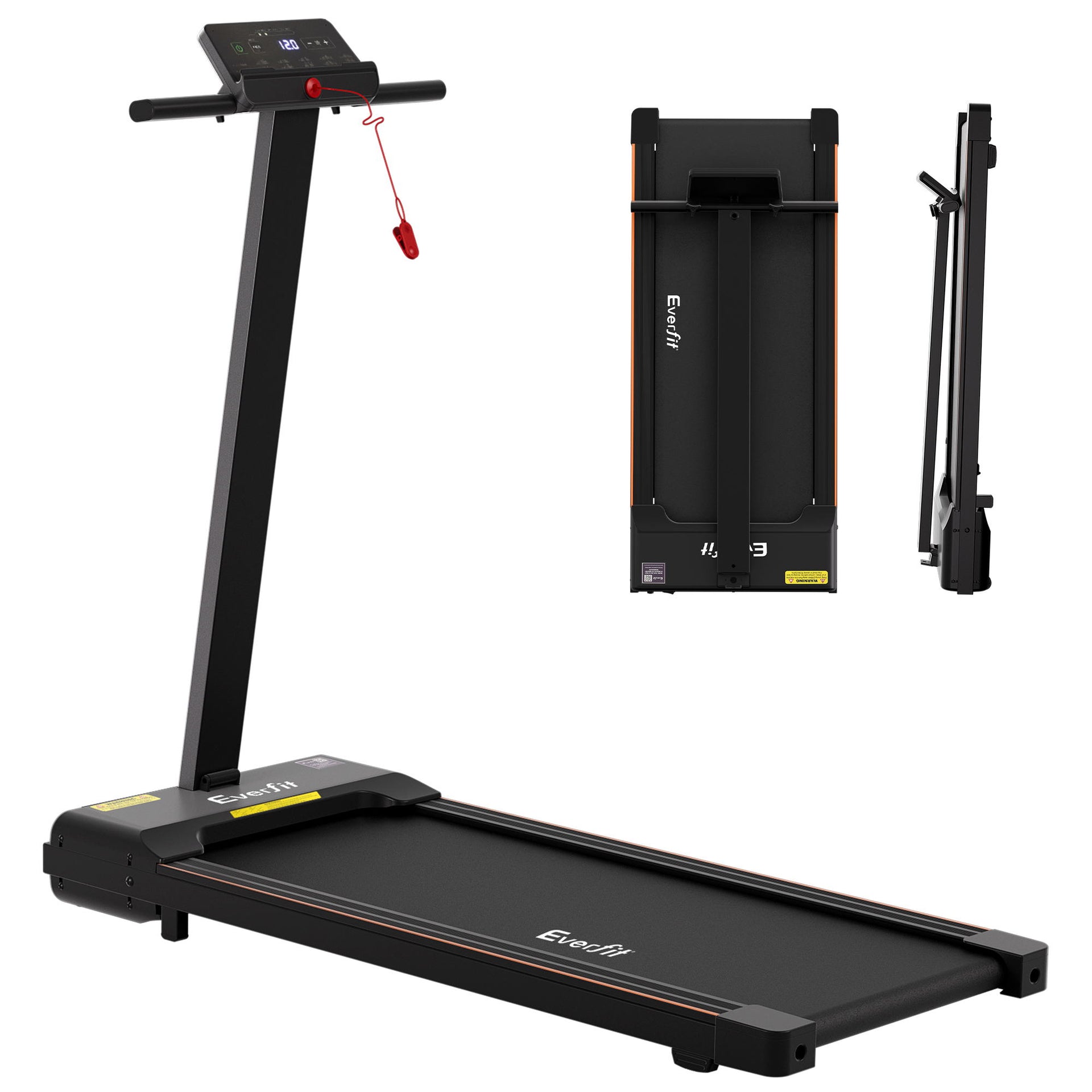 Everfit Walking Pad Treadmill 2 in 1 Foldable for Home Gym 40cm Wide Belt 12 Programs with App Awezingly