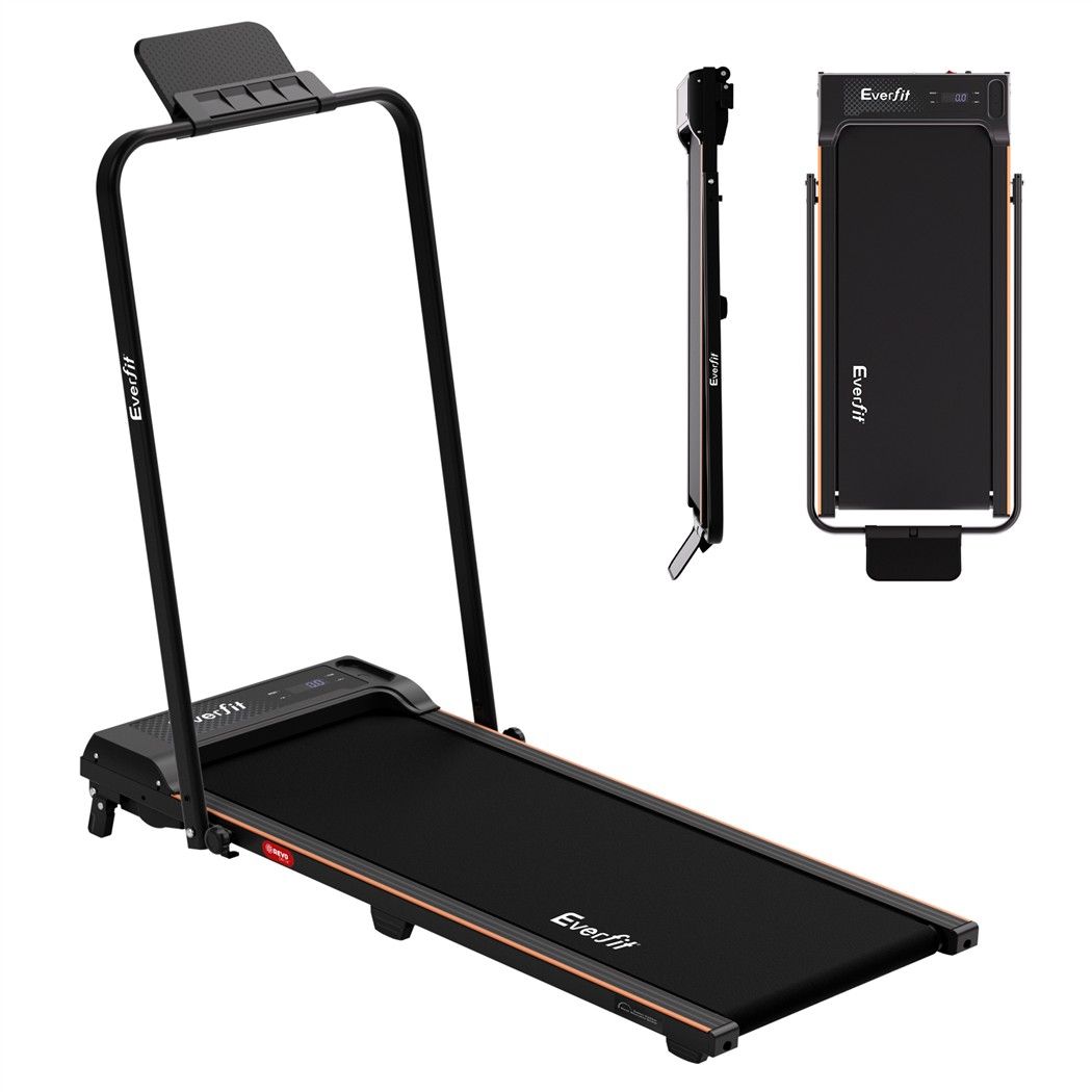 Everfit 3 in 1 Walking Pad Treadmill 12% Incline Foldable Under Desk Treadmills for Home Gym With 40cm Wide Belt Black Awezingly