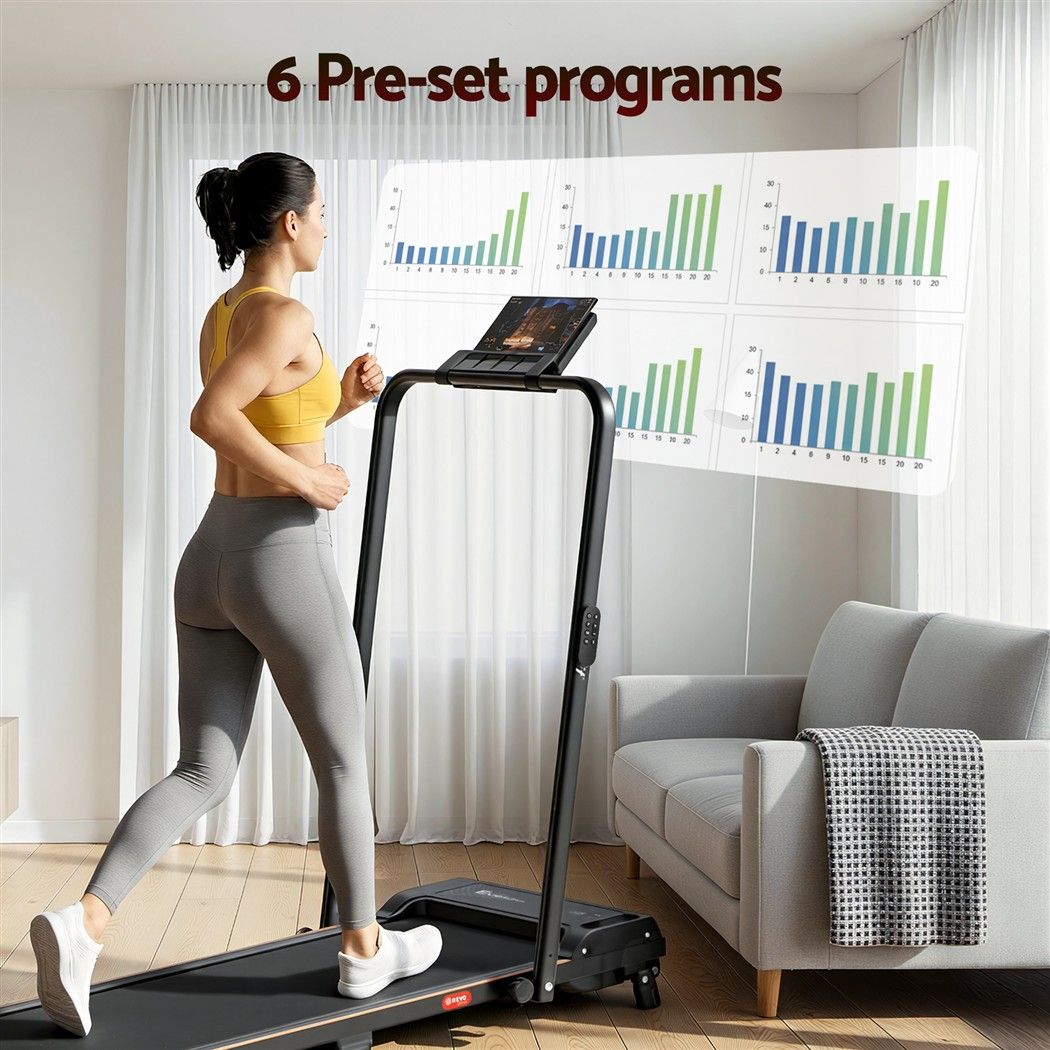 Everfit 3 in 1 Walking Pad Treadmill 12% Incline Foldable Under Desk Treadmills for Home Gym With 40cm Wide Belt Black Awezingly