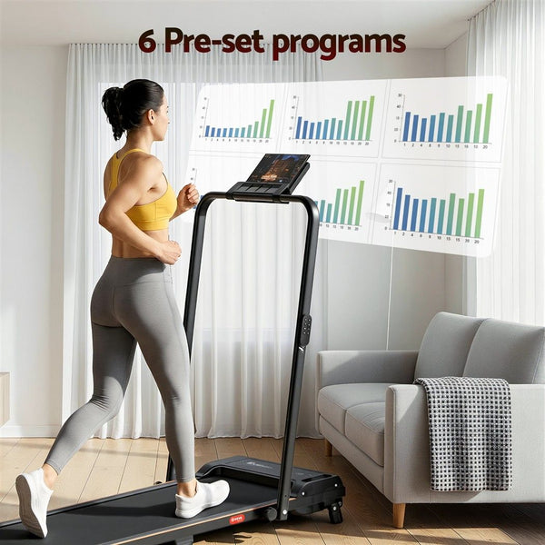 Everfit 3 in 1 Walking Pad Treadmill 12% Incline Foldable Under Desk Treadmills for Home Gym With 40cm Wide Belt Black Awezingly
