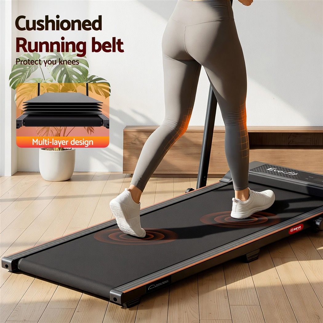 Everfit 3 in 1 Walking Pad Treadmill 12% Incline Foldable Under Desk Treadmills for Home Gym With 40cm Wide Belt Black Awezingly