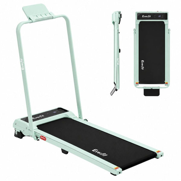 Everfit 3 in 1 Walking Pad Treadmill 12% Incline Foldable Under Desk Treadmills 40cm Belt Green Awezingly